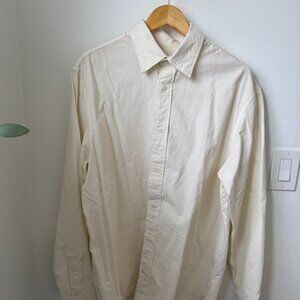 Jack & Jones Premium Relaxed Fit Corduroy Shirt – White – Men’s Large